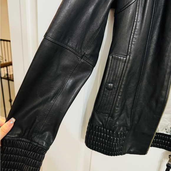 [Sold] Mackage x Aritzia Genuine Lamb Leather Jacket, Size M - Picture 6 of 11